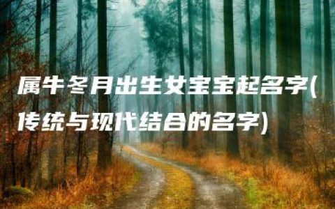 属牛冬月出生女宝宝起名字(传统与现代结合的名字)