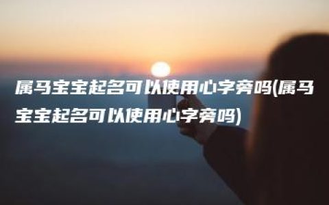 属马宝宝起名可以使用心字旁吗(属马宝宝起名可以使用心字旁吗)