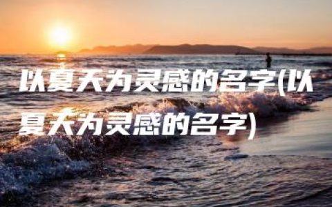 以夏天为灵感的名字(以夏天为灵感的名字)