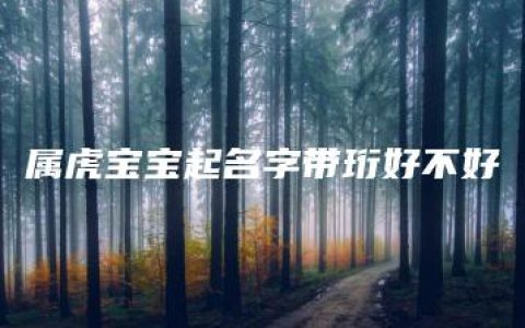 属虎宝宝起名字带珩好不好