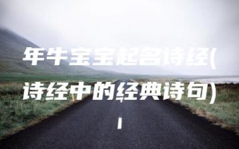 年牛宝宝起名诗经(诗经中的经典诗句)