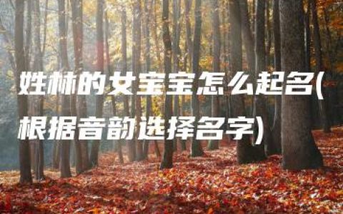 姓林的女宝宝怎么起名(根据音韵选择名字)