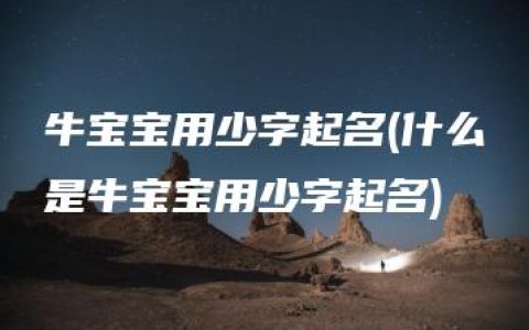 牛宝宝用少字起名(什么是牛宝宝用少字起名)