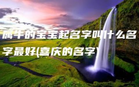 属牛的宝宝起名字叫什么名字最好(喜庆的名字)