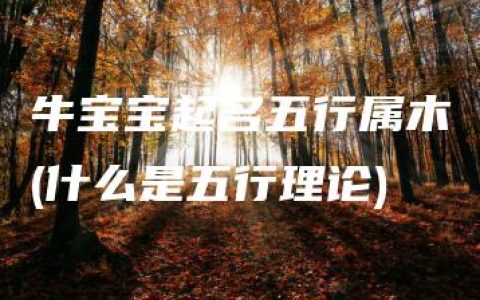 牛宝宝起名五行属木(什么是五行理论)