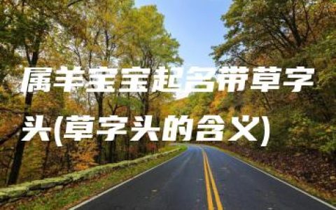 属羊宝宝起名带草字头(草字头的含义)