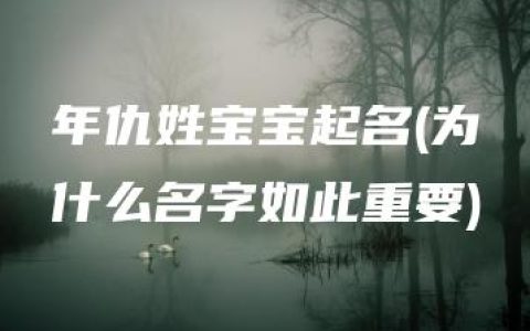 年仇姓宝宝起名(为什么名字如此重要)