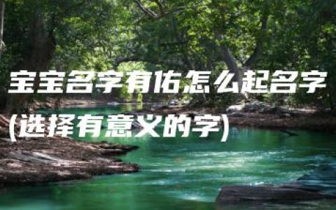 宝宝名字有佑怎么起名字(选择有意义的字)