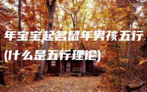 年宝宝起名鼠年男孩五行(什么是五行理论)