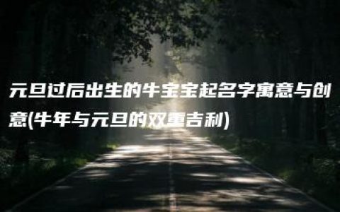 元旦过后出生的牛宝宝起名字寓意与创意(牛年与元旦的双重吉利)