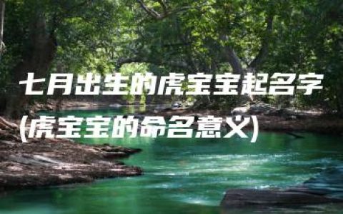 七月出生的虎宝宝起名字(虎宝宝的命名意义)