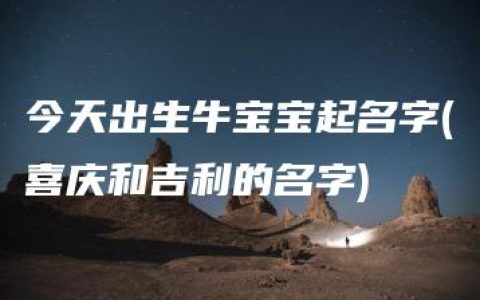 今天出生牛宝宝起名字(喜庆和吉利的名字)