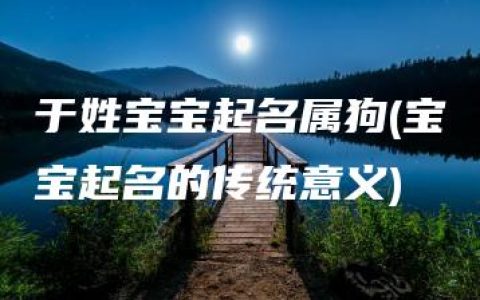 于姓宝宝起名属狗(宝宝起名的传统意义)