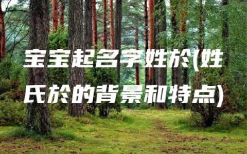 宝宝起名字姓於(姓氏於的背景和特点)