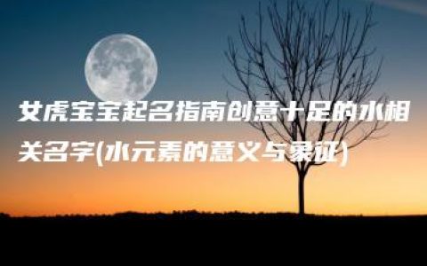 女虎宝宝起名指南创意十足的水相关名字(水元素的意义与象征)