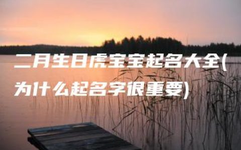 二月生日虎宝宝起名大全(为什么起名字很重要)