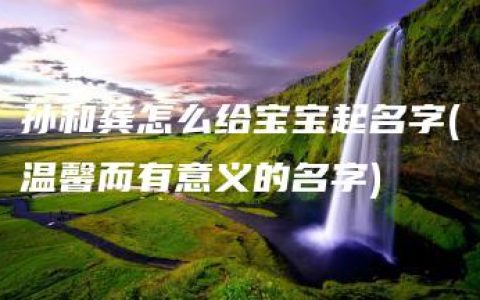 孙和龚怎么给宝宝起名字(温馨而有意义的名字)