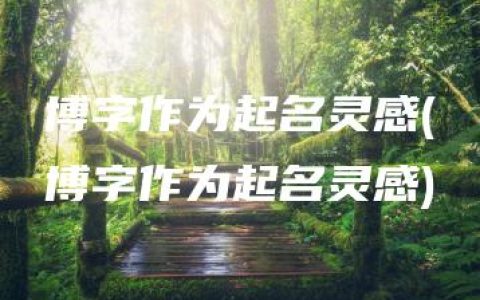 博字作为起名灵感(博字作为起名灵感)