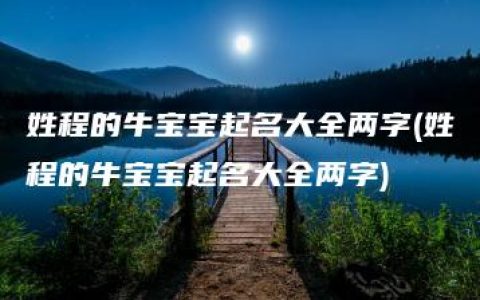 姓程的牛宝宝起名大全两字(姓程的牛宝宝起名大全两字)