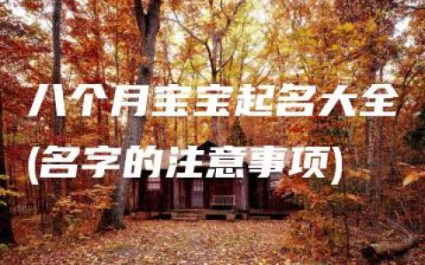 八个月宝宝起名大全(名字的注意事项)