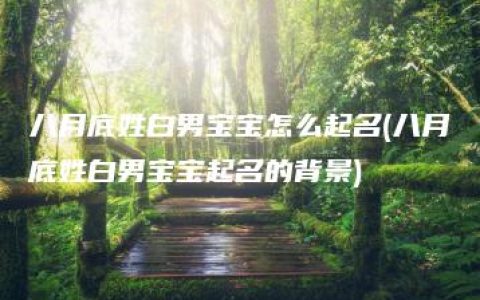 八月底姓白男宝宝怎么起名(八月底姓白男宝宝起名的背景)