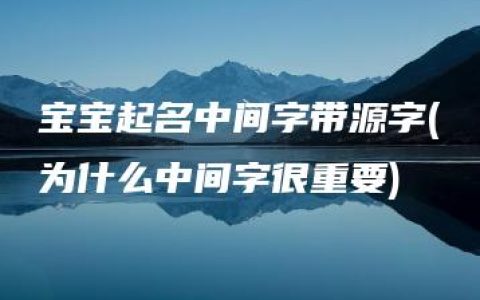 宝宝起名中间字带源字(为什么中间字很重要)