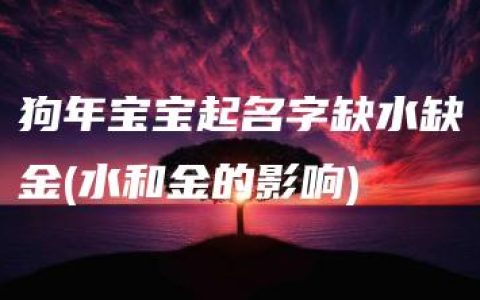 狗年宝宝起名字缺水缺金(水和金的影响)