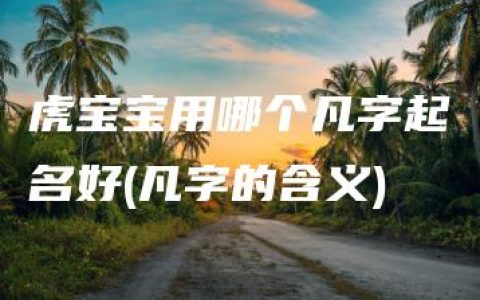 虎宝宝用哪个凡字起名好(凡字的含义)