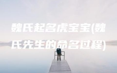 魏氏起名虎宝宝(魏氏先生的命名过程)