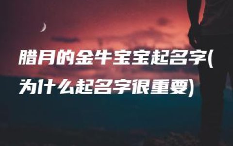 腊月的金牛宝宝起名字(为什么起名字很重要)