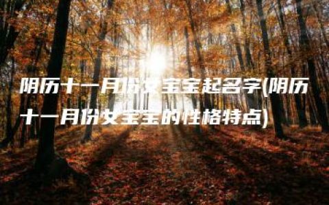 阴历十一月份女宝宝起名字(阴历十一月份女宝宝的性格特点)