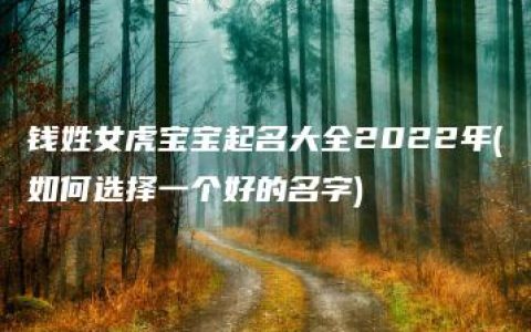 钱姓女虎宝宝起名大全2022年(如何选择一个好的名字)