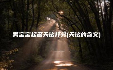 男宝宝起名天铭打分(天铭的含义)