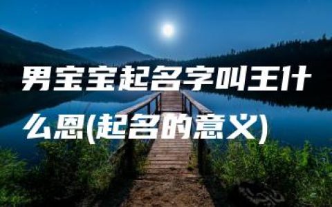 男宝宝起名字叫王什么恩(起名的意义)