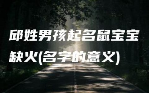 邱姓男孩起名鼠宝宝缺火(名字的意义)