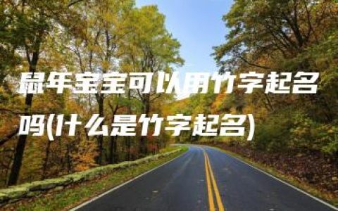 鼠年宝宝可以用竹字起名吗(什么是竹字起名)