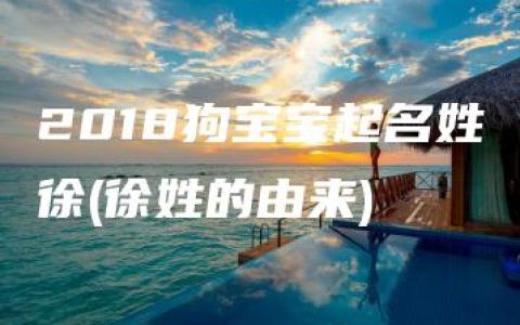 2018狗宝宝起名姓徐(徐姓的由来)