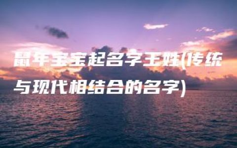 鼠年宝宝起名字王姓(传统与现代相结合的名字)