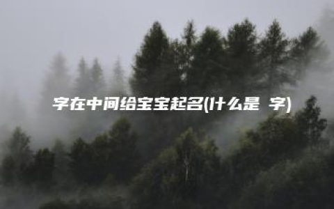 莯字在中间给宝宝起名(什么是莯字)