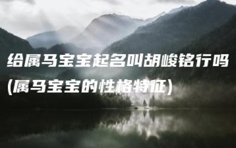 给属马宝宝起名叫胡峻铭行吗(属马宝宝的性格特征)