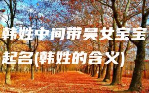 韩姓中间带昊女宝宝起名(韩姓的含义)