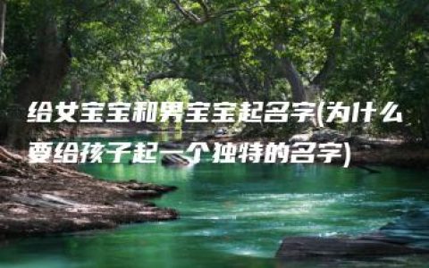 给女宝宝和男宝宝起名字(为什么要给孩子起一个独特的名字)