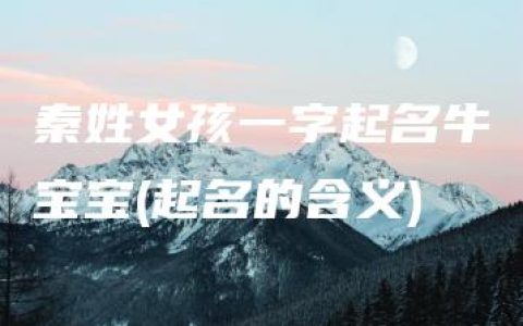 秦姓女孩一字起名牛宝宝(起名的含义)