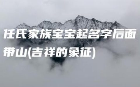 任氏家族宝宝起名字后面带山(吉祥的象征)