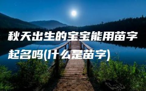 秋天出生的宝宝能用苗字起名吗(什么是苗字)