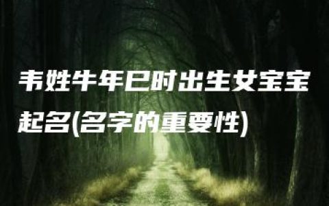 韦姓牛年巳时出生女宝宝起名(名字的重要性)