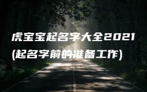 虎宝宝起名字大全2021(起名字前的准备工作)