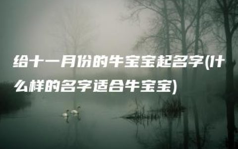 给十一月份的牛宝宝起名字(什么样的名字适合牛宝宝)