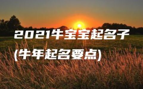 2021牛宝宝起名子珺(牛年起名要点)