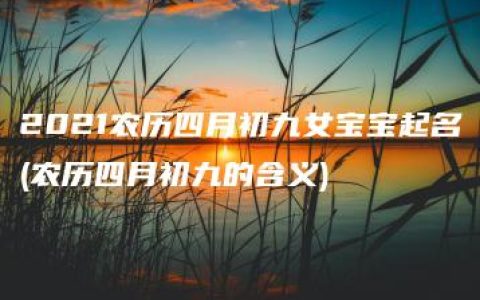 2021农历四月初九女宝宝起名(农历四月初九的含义)